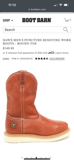 Hawx Mens Work Boots Size 9D