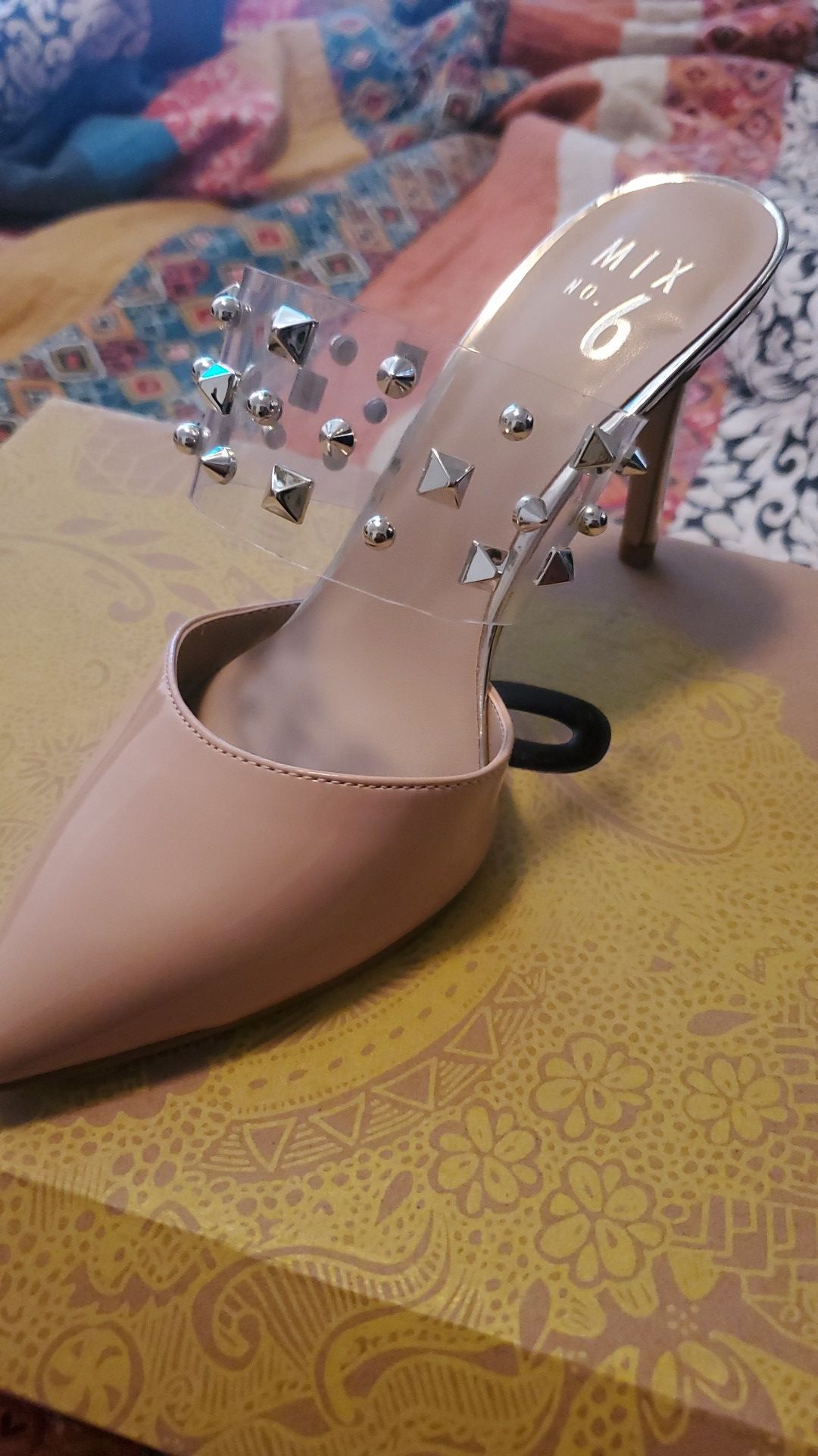 Maple sugar/clear heels