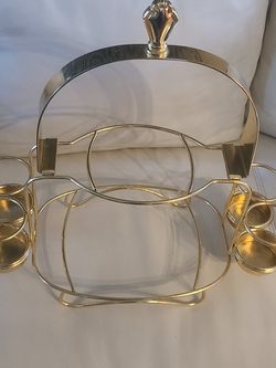 Gold plated buffet caddy