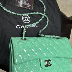 Chanel Mint Green Double Flap Bag