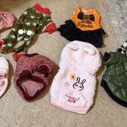 XXS DOG SWEATERS AND COATS AND OUTFITS 