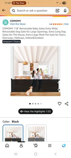 Retractable baby/dog gate