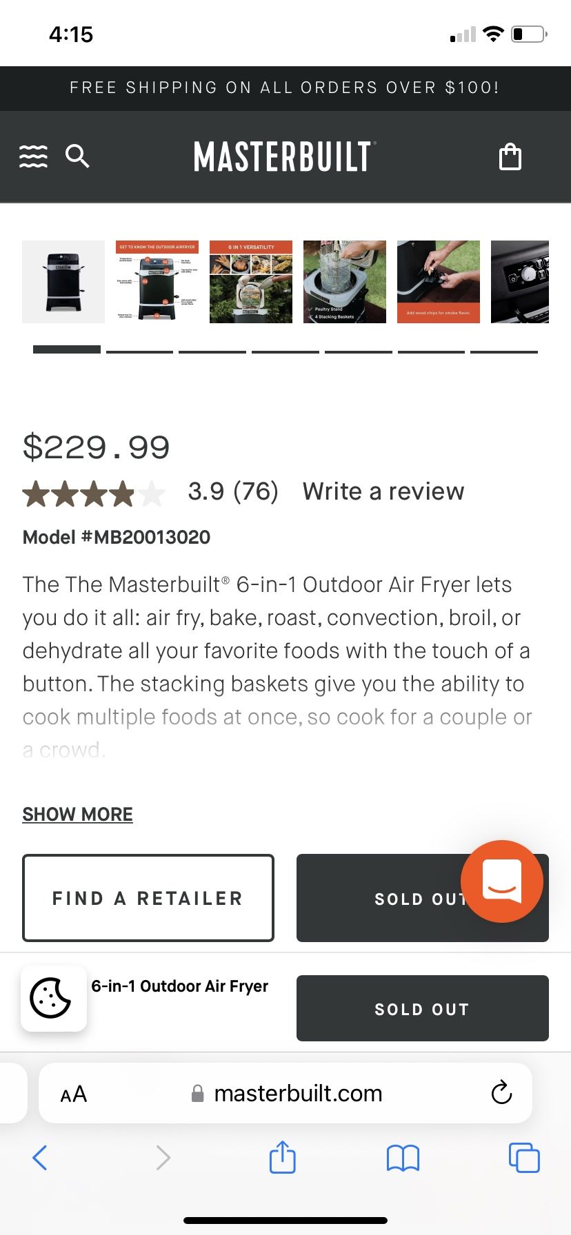 Masterbuilt Outdoor Air Fryer for Sale in Enterprise, NV - OfferUp