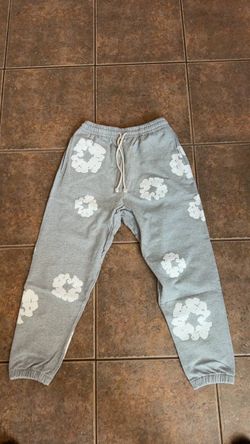 Grey denim tears sweatpants