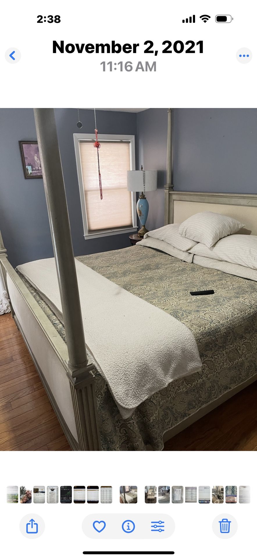 HORCHOW king size bed with or without HORCHOW dresser