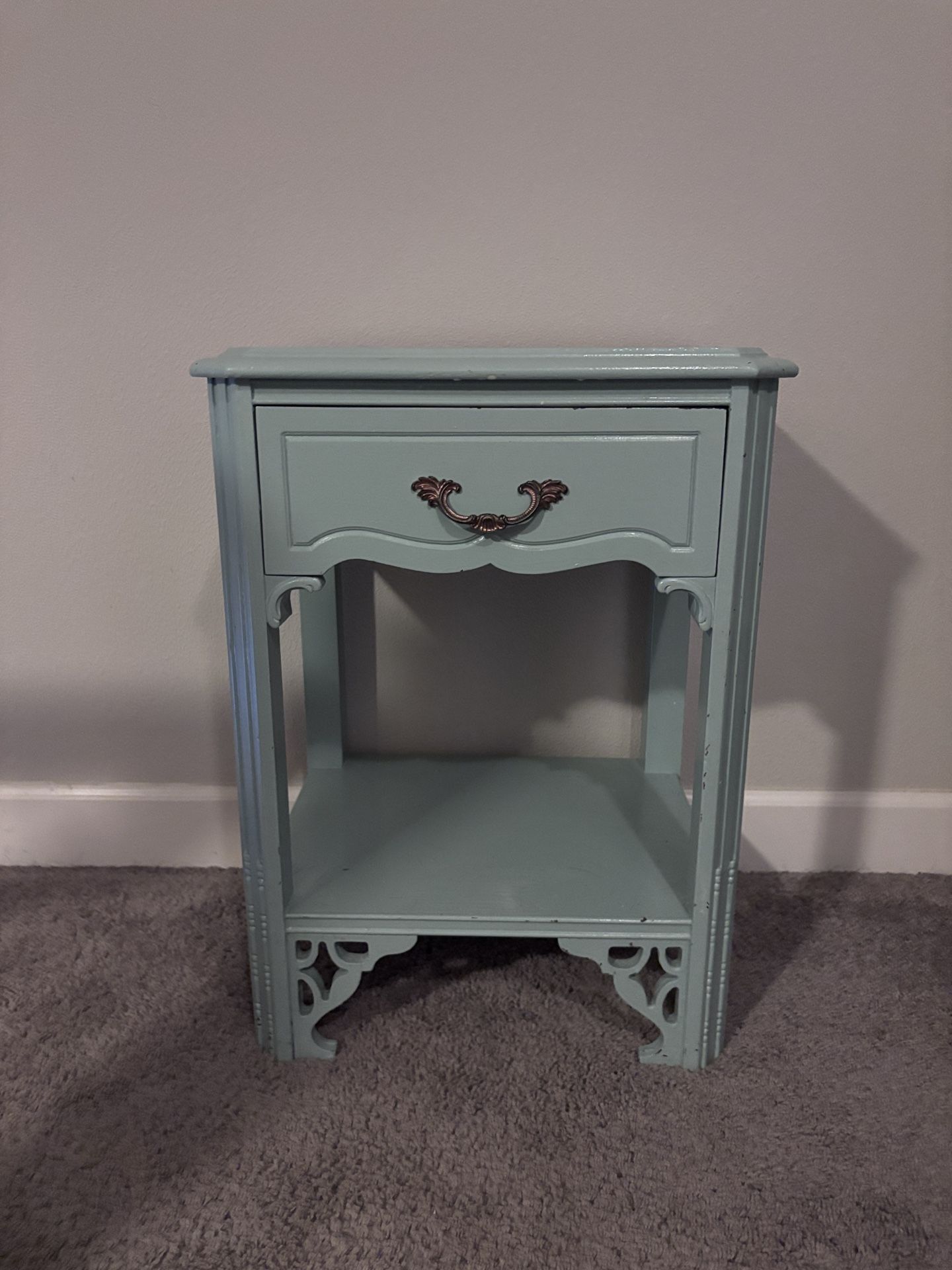 Antique Sage Side Table