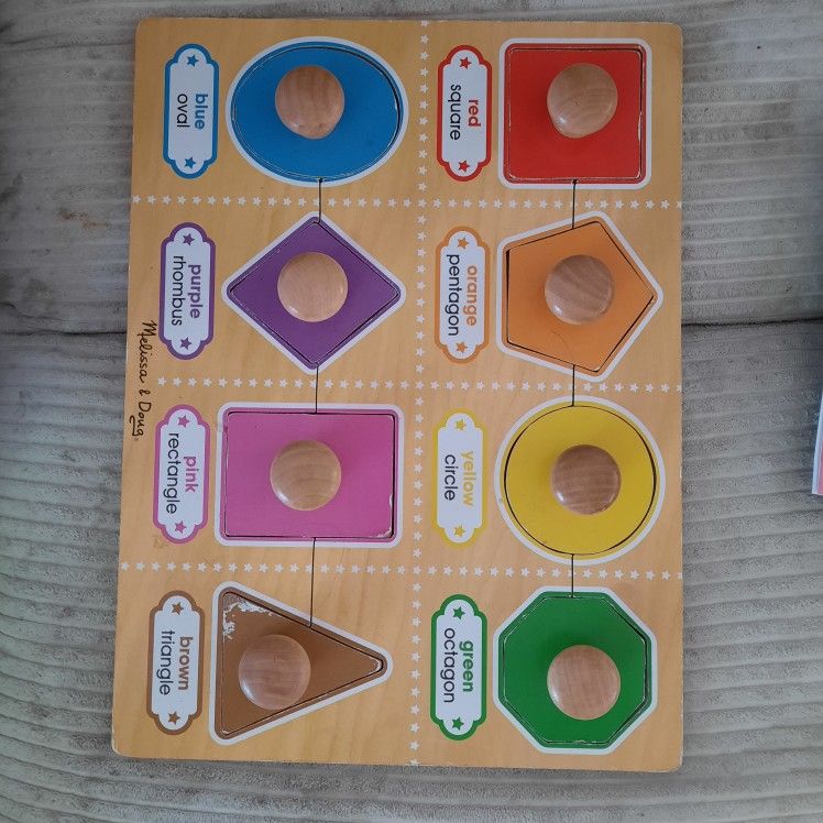 Melissa & Doug Wooden Knob Puzzle