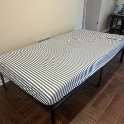 Twin Bed Frame with Mattress