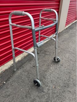 Guardian Foldable Medical Walker with Front Wheels – Adjustable Height