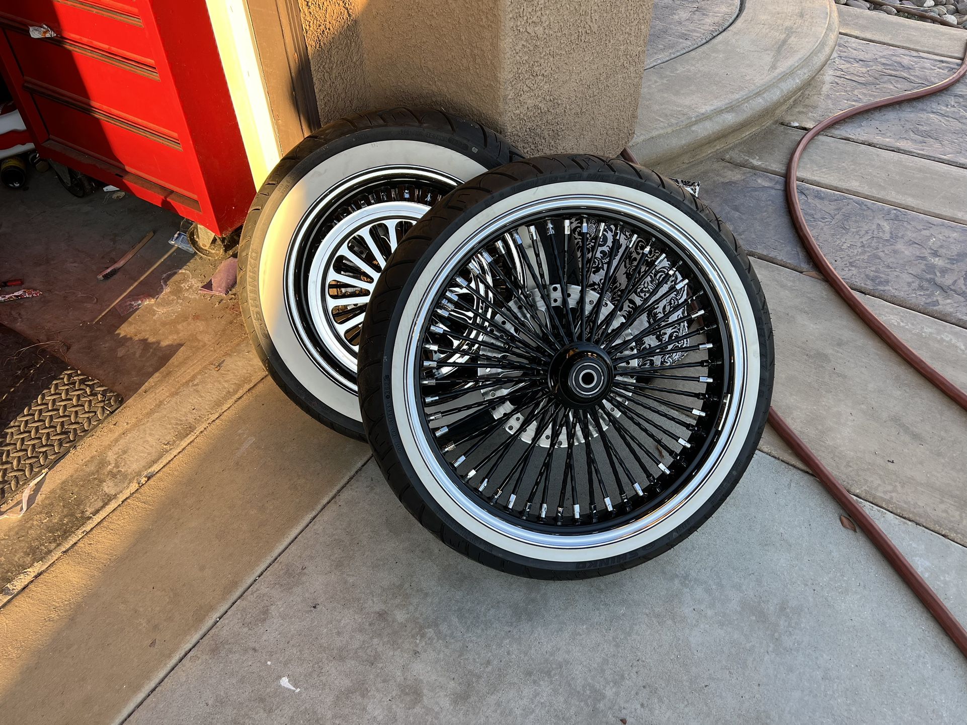 White Rims Harley Softail Harley Rims for Sale in Perris, CA - OfferUp