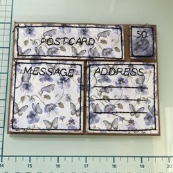 3D Machine Stitched Postcard 