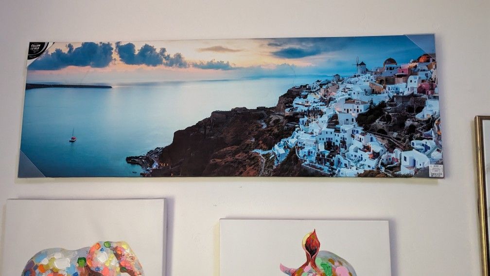 Santorini Island Picture Canvas
