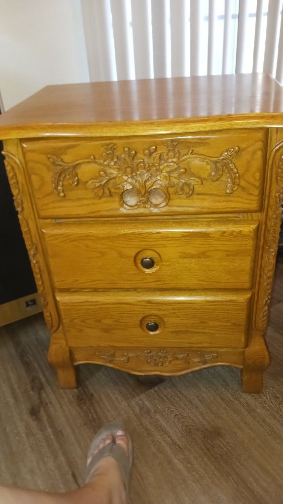 An Americana Dresser and Nightstand set