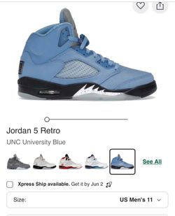 Jordan 5 Retro UNC University Blue