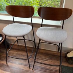 West Elm modern petal Counter Stools 