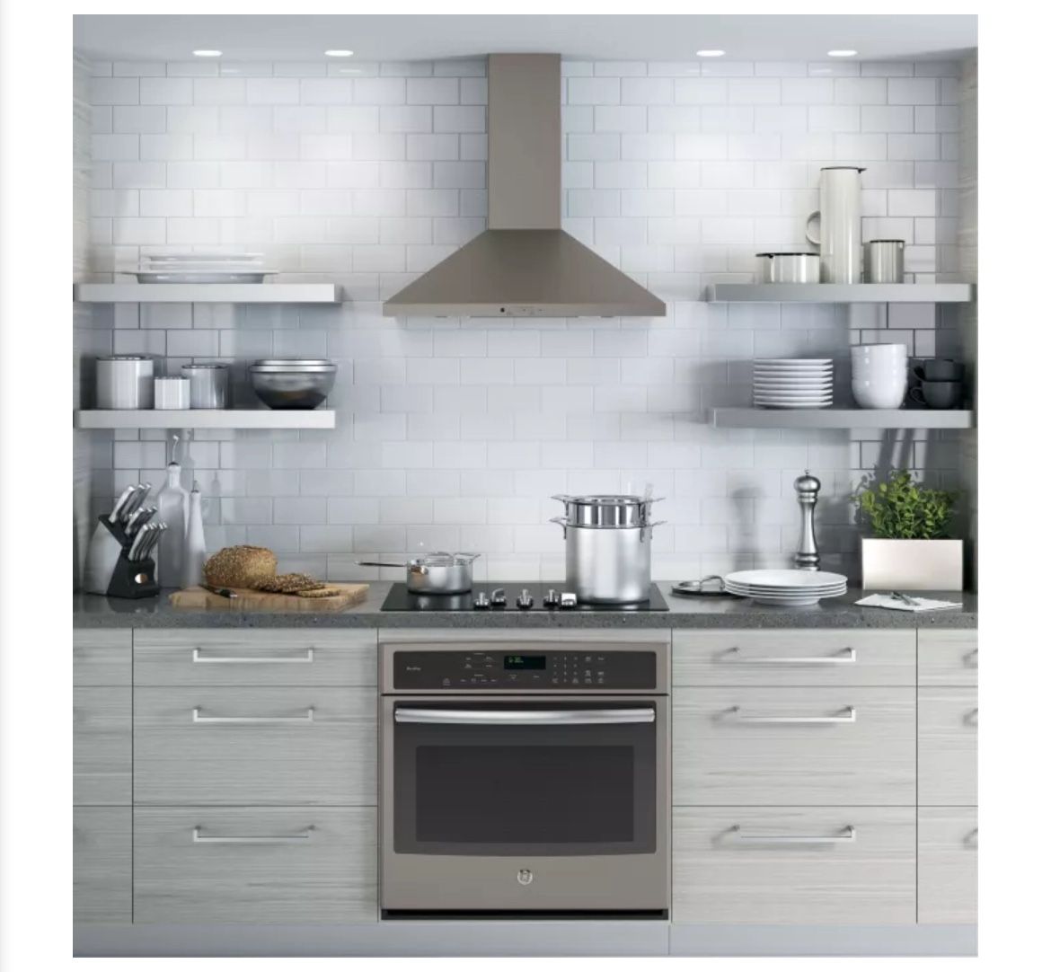💥Great Deal💥 30 Inch Wall Mount Chimney Hood with Recirculating Option, 350 CFM Blower,