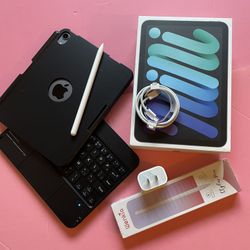 Apple ipad Mini 6th Generation (2021 model) 256GB With Box, keyboard, pencil & Accessories 
