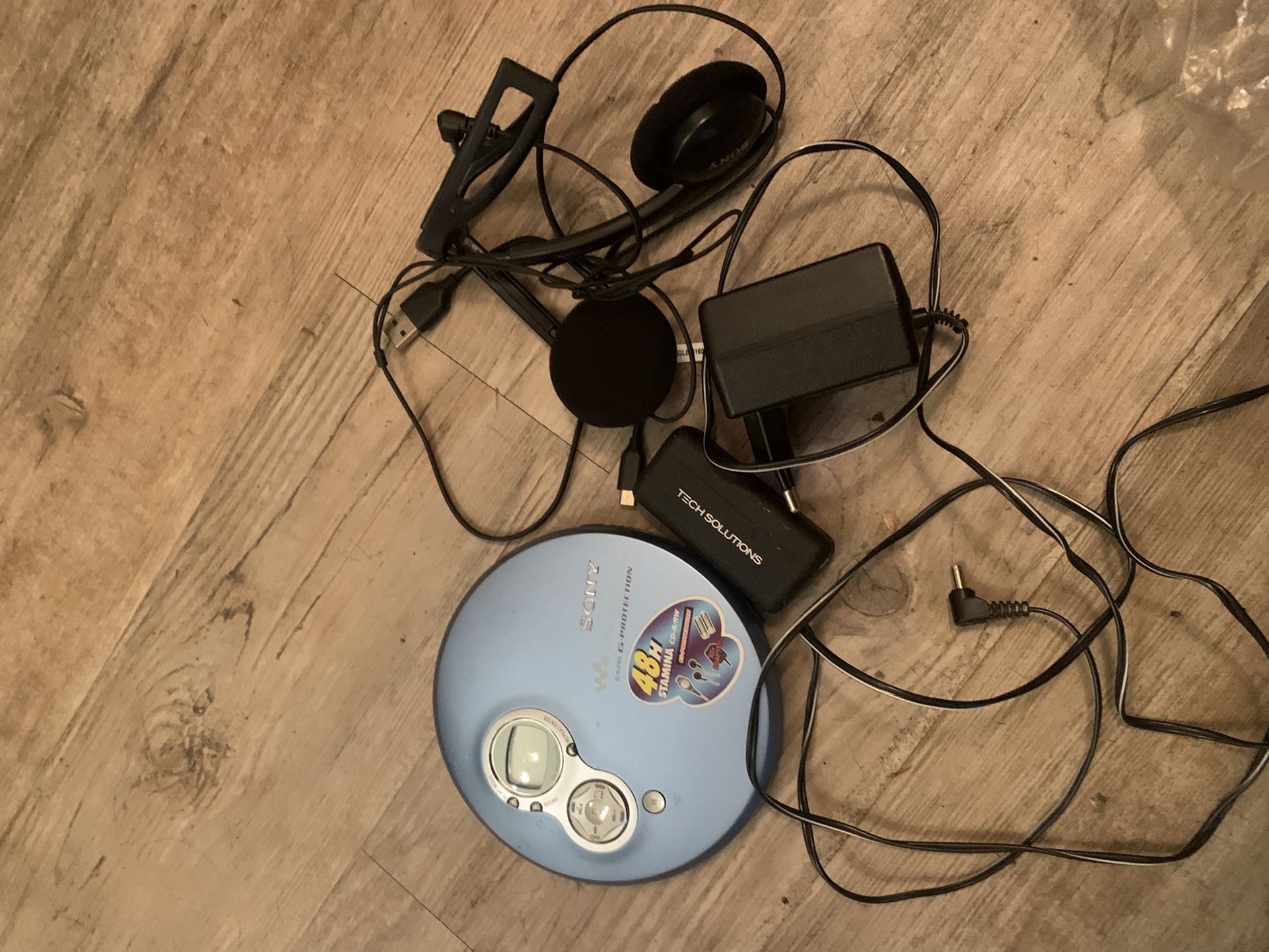 Sony Walkman D-EJ755 Personal CD Player Portable Discman + Power Pack, working