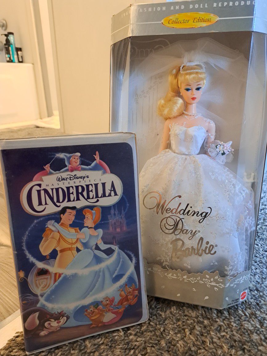 Wedding Day Barbie With Cinderella Vhs