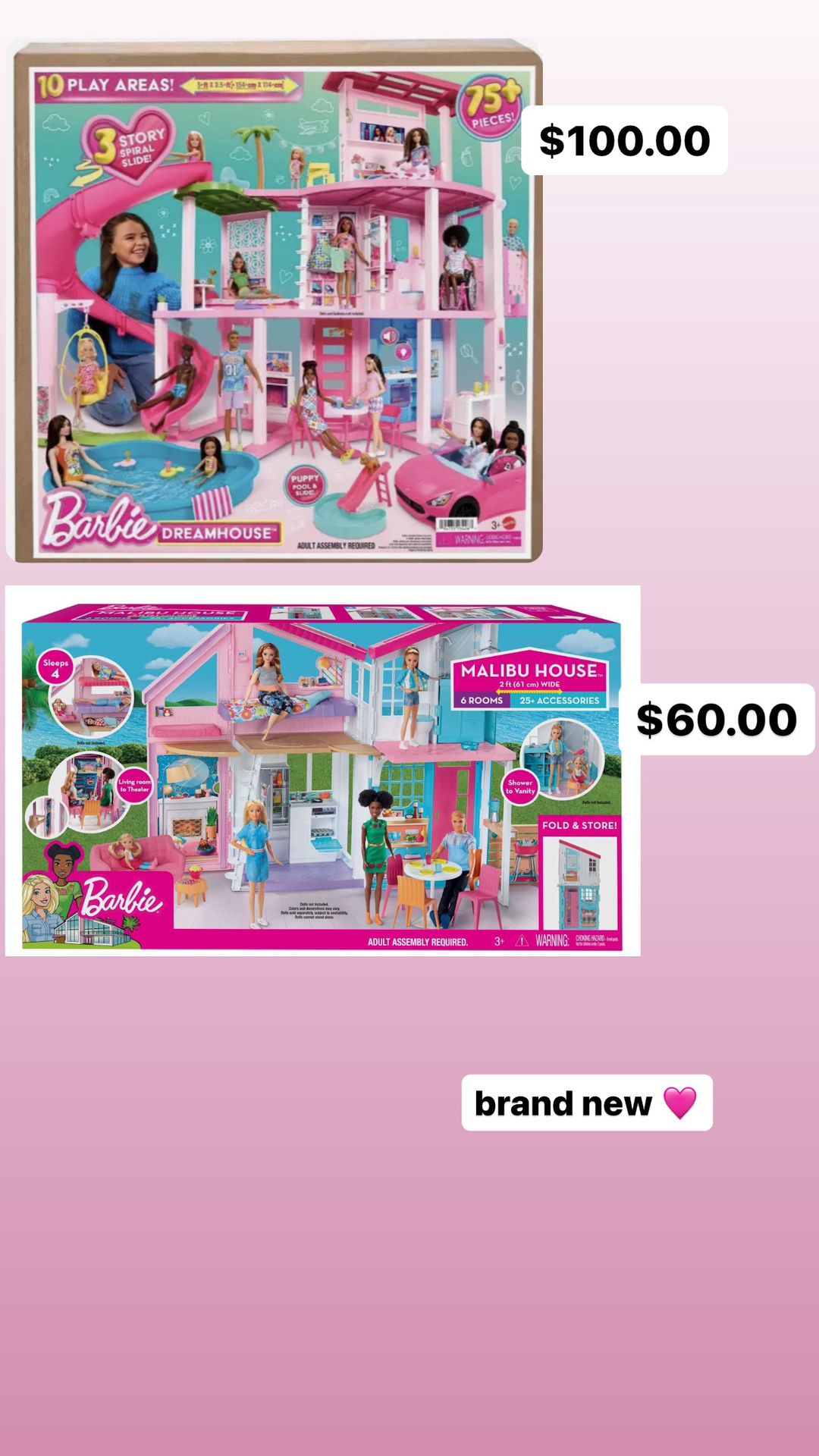 BRAND NEW ! NEVER Opened Barbie Dream Houses!  
