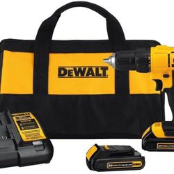 DEWALT 1/2 In, 20V Dc Cordless Drill Kit. Battery, Charger & Bag Included. 