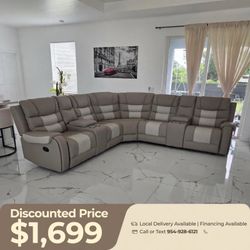 New recliner sectional- shop now pay later $39 down