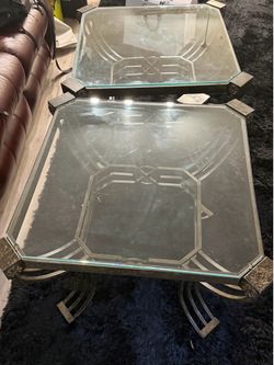 Glass End Tables (2)