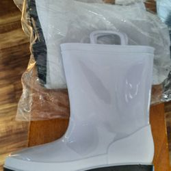 Toddler & Kid Size White Rain Boots