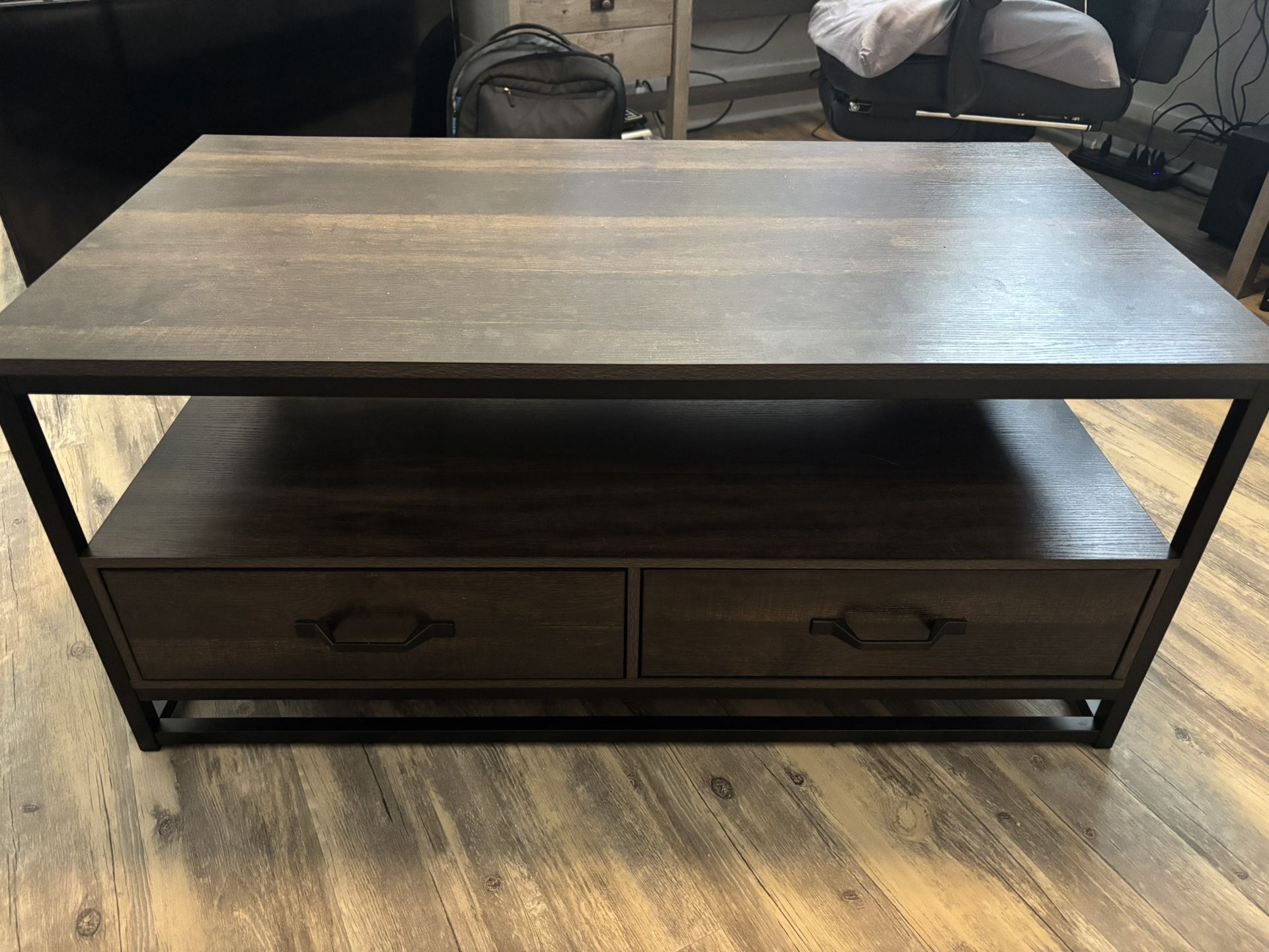 43.3” W Coffee Table with 2 Drawers