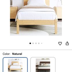 Solid Bamboo Bed Frame And Headboard