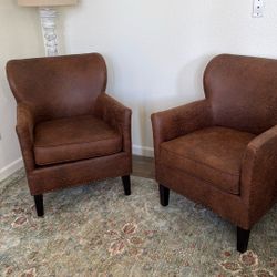 Leather Accent Chairs 
