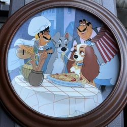 Disney Collector Plate, Lady, And The Tramp