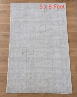 Safavieh 5x8 Light Gray Ivory Textured Area Rug – Used Floor Sample