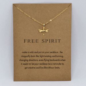 Photo Free Spirit Dragonfly Charm Inspirational Make A Wish Necklace