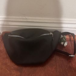 Black Leather Crossbody Bag