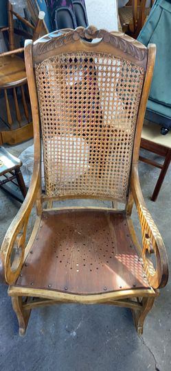 Mid-1800s Antique Lincoln Rocker