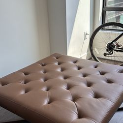 Brown Ottoman 40”x40”x17”