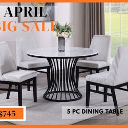 5 PC DINING TABLE 