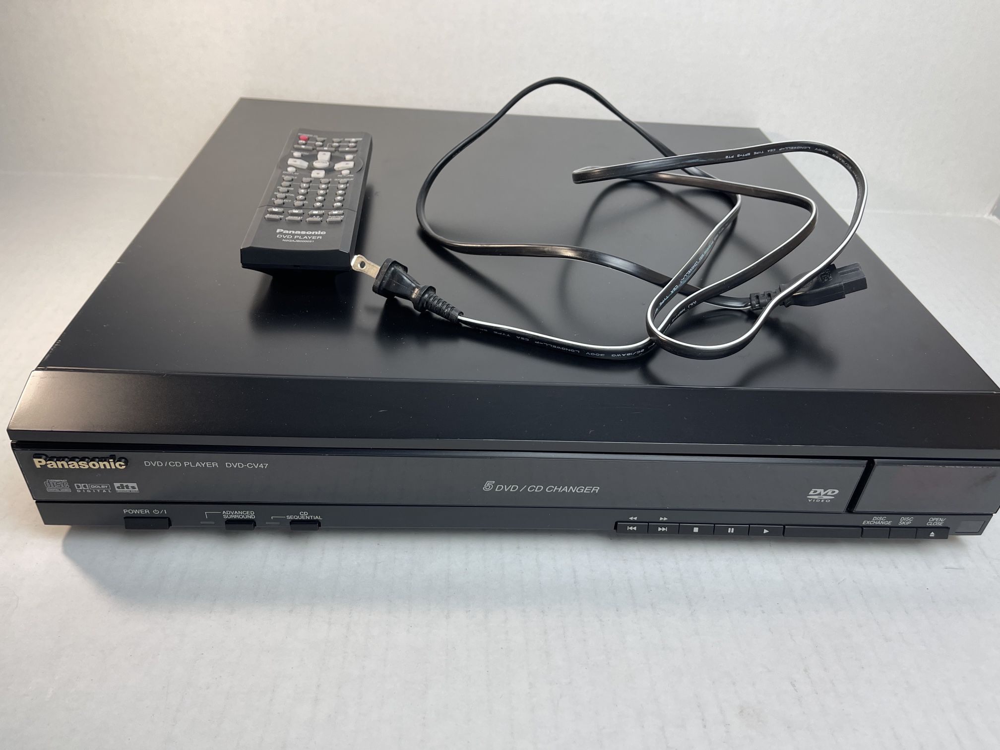 Panasonic Model DVD-CV47 DVD/ (5) CD Changer W/ Remote