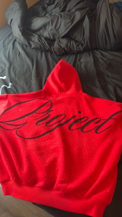 project hoodie ! bright red and size medium