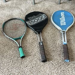 vintage Wilson metal tennis racquets