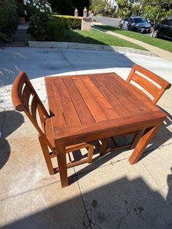 Outdoor Teak Dining Table + Chairs