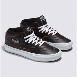 NEW Vans Skate Wearaway Leather Half Cab in Black/Orange, Men’s Size 11.5