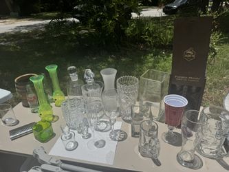 Glassware Including Two Pieces Of Crystal Glass