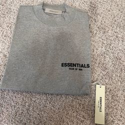 Essentials fear of god dark oatmeal t shirt
