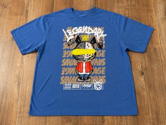 Take That Savage Bunny Graphic T-Shirt Men’s XL Blue Streetwear Tee