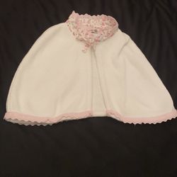 Baby Girl Vintage Poncho Size 0-6m 