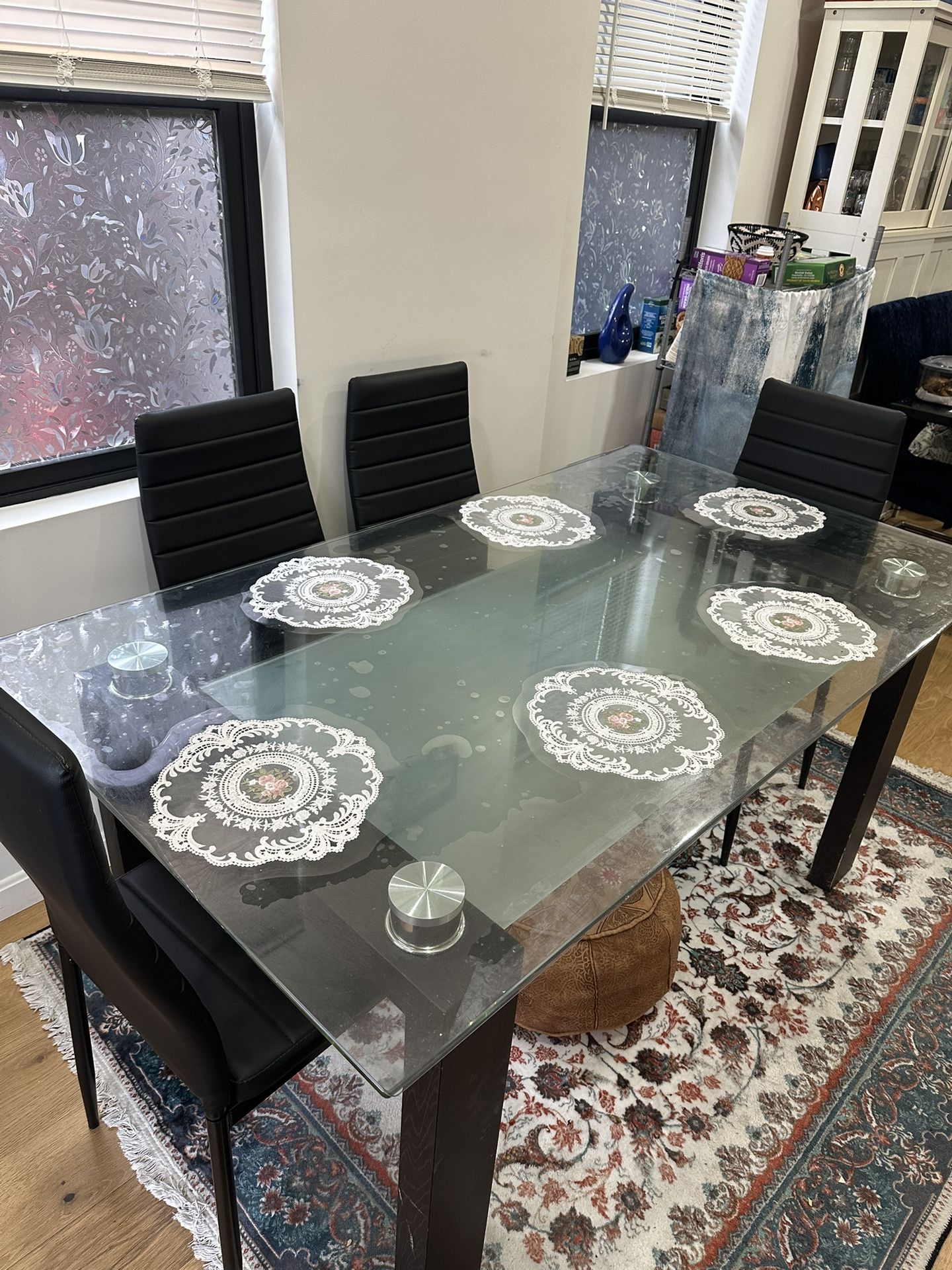 Glass Dining Table With 4 Chairs