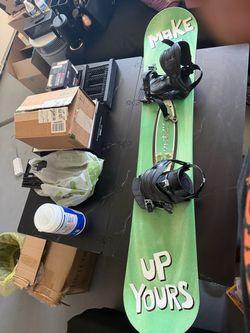 Vintage 7UP “Make 7 Up Yours” Snowboard w/ Bindings – Rare Collector Item