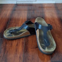 Birkenstock Gizeh Birko-Flor thong sandals Black EU 39 W8